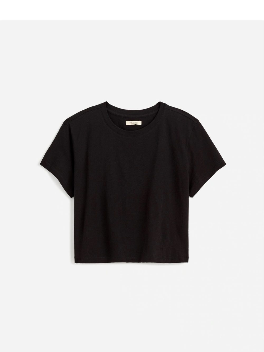 Madewell Black Easy Crop Crewneck Tee NS568 Brand New XXSmall